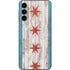 Chicago Flag Dark Wood Galaxy A14 5G Skin